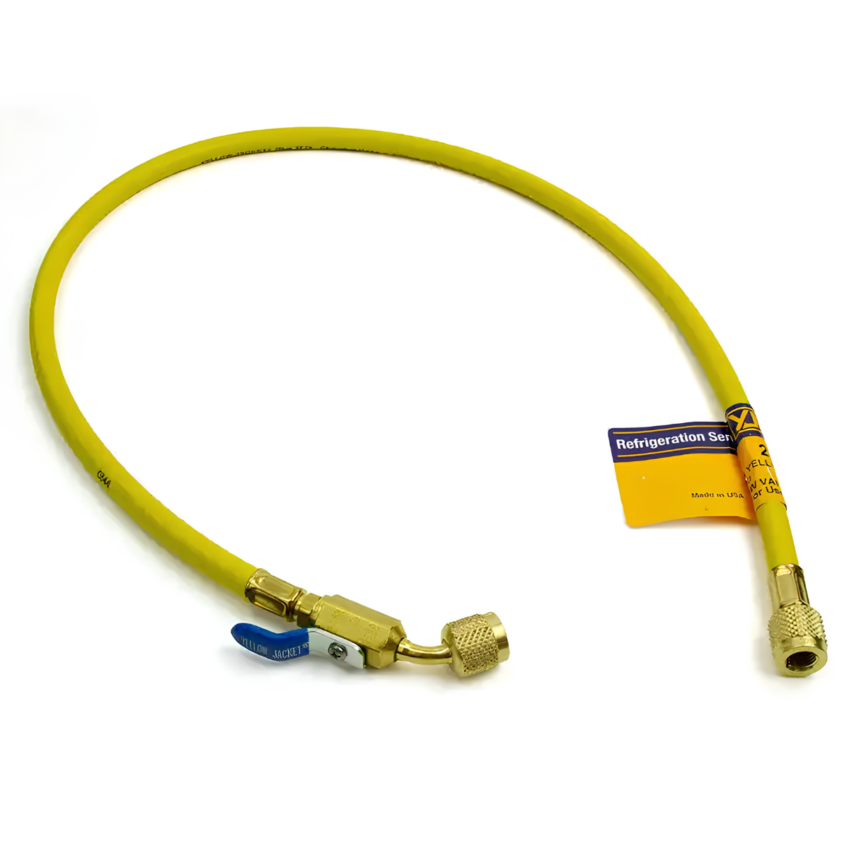 1/4” Yellow Charging Hoses With Compact Ball Valve Plus II (Yellow Jacket USA) 29036