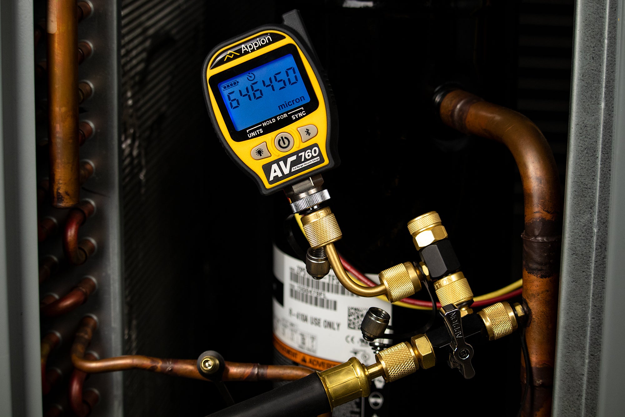 AV 760 full range digital vacuum gauge for HVAC AC and refrigeration use