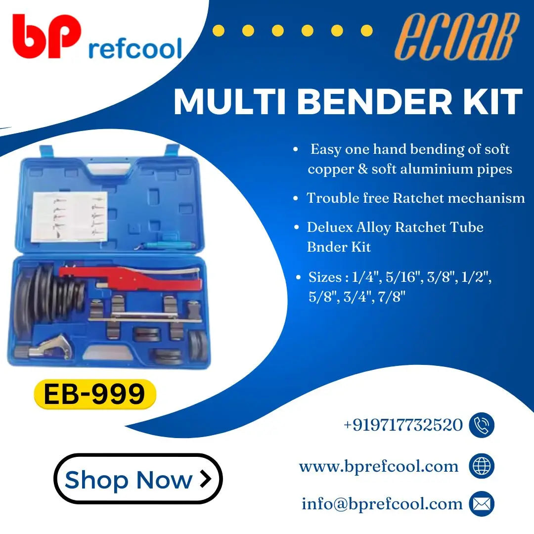 EB-999 tube bender kit for HVAC copper and aluminum pipe bending tools for AC installation