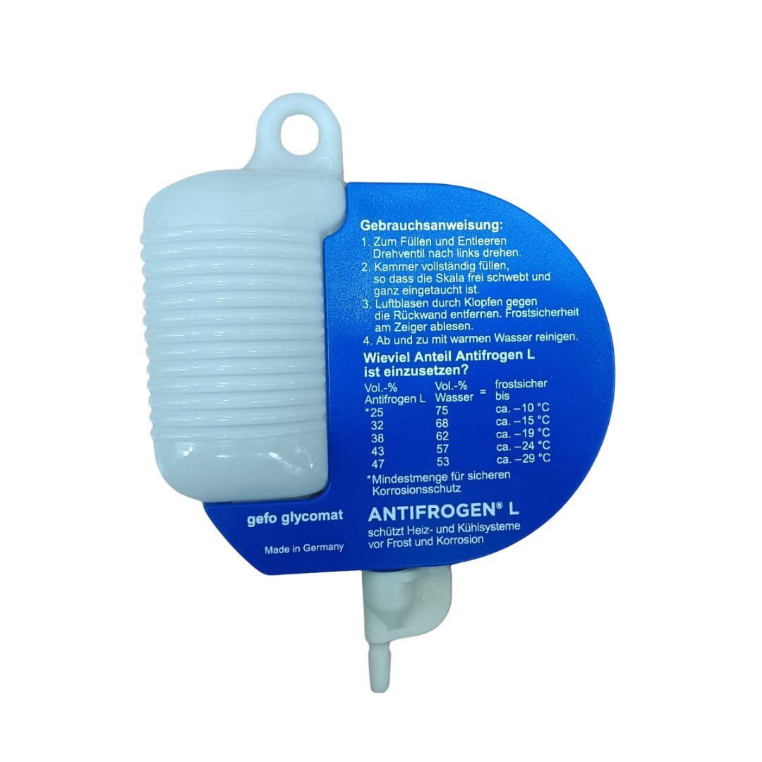 Antifrogen L freeze protection tester for precise glycol concentration testing in HVAC and refrigeration systems