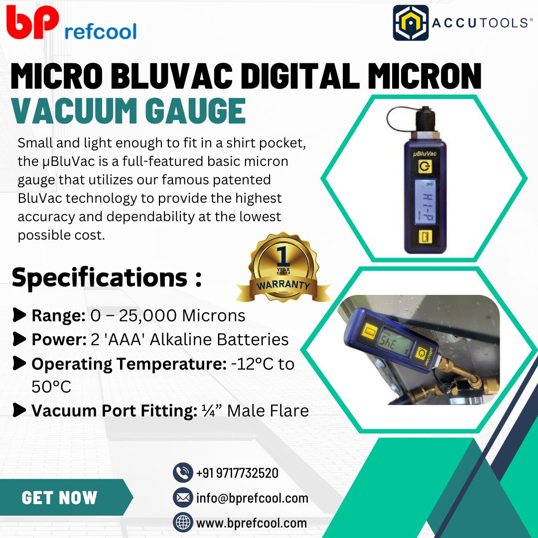 Micro BluVac Digital Micron Vacuum Gauge by Accutools USA Accu Tools