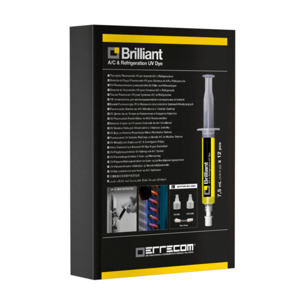 Brilliant UV Dye for Air Conditioning Leak Detection – Safe for All Refrigerants(12 pcs pack)