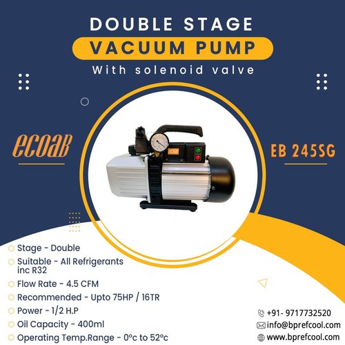 Double Stage Vacuum Pump BRAND ECOAB (EB245SG) 4.5CFM