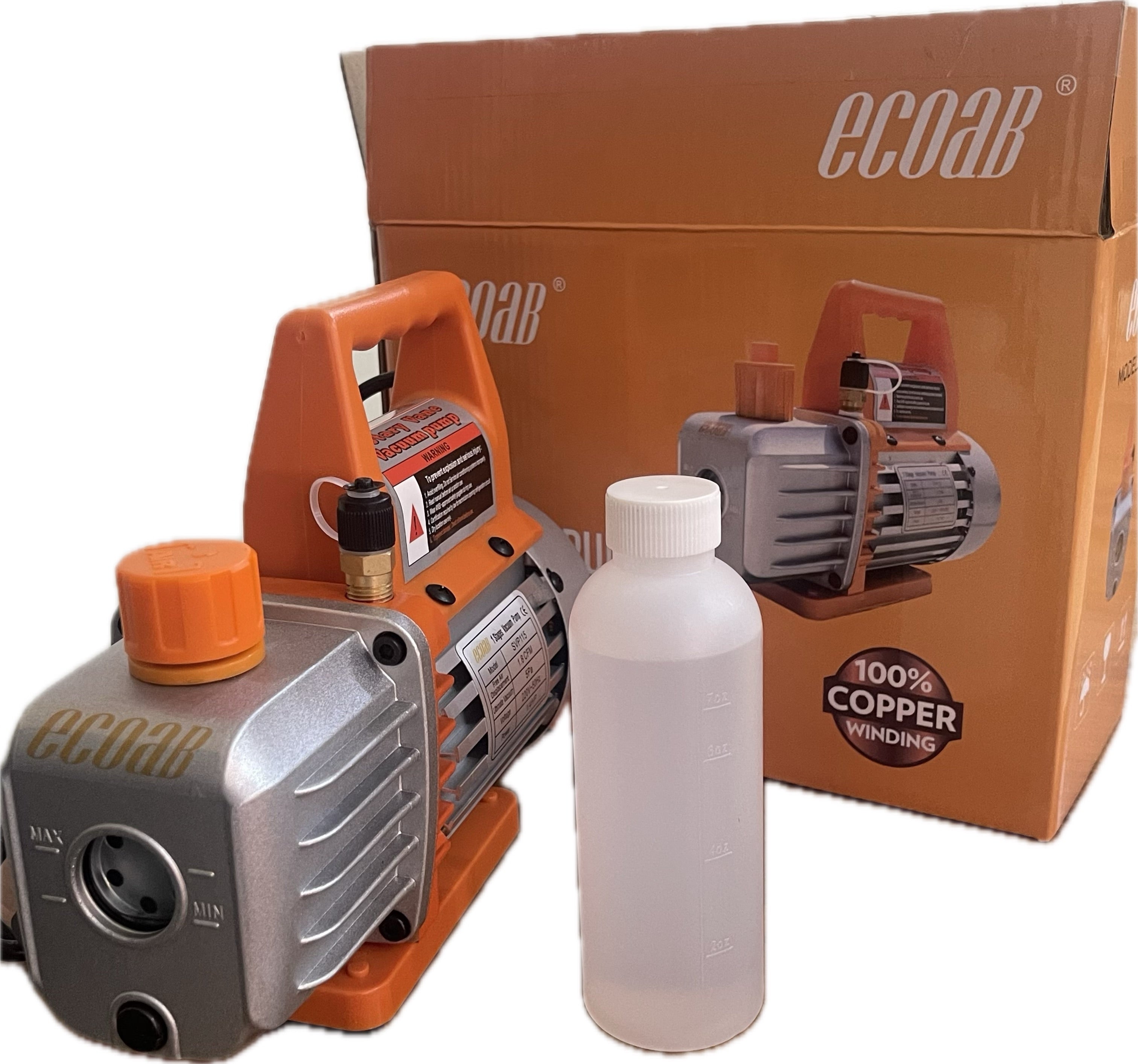 ECOAB SVP115 Single Stage Vacuum Pump – 1.8 CFM HVAC Use