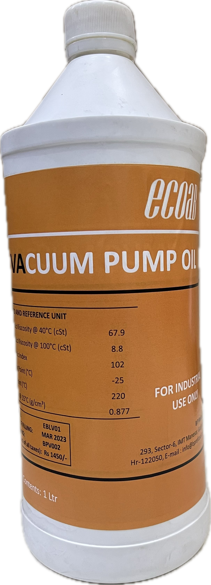 Vacuum Pump Oil- ECOAB (1 ltr)
