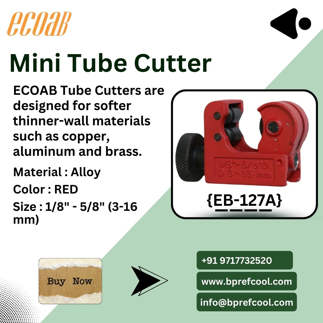 Mini Tube Cutter BRAND ECOAB (EB 127A) – Professional Compact Tube Cutter for HVAC & Plumbing