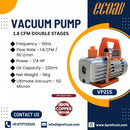 Double Stage Vacuum Pump BRAND ECOAB (VP 215) 1.8CFM November Sale