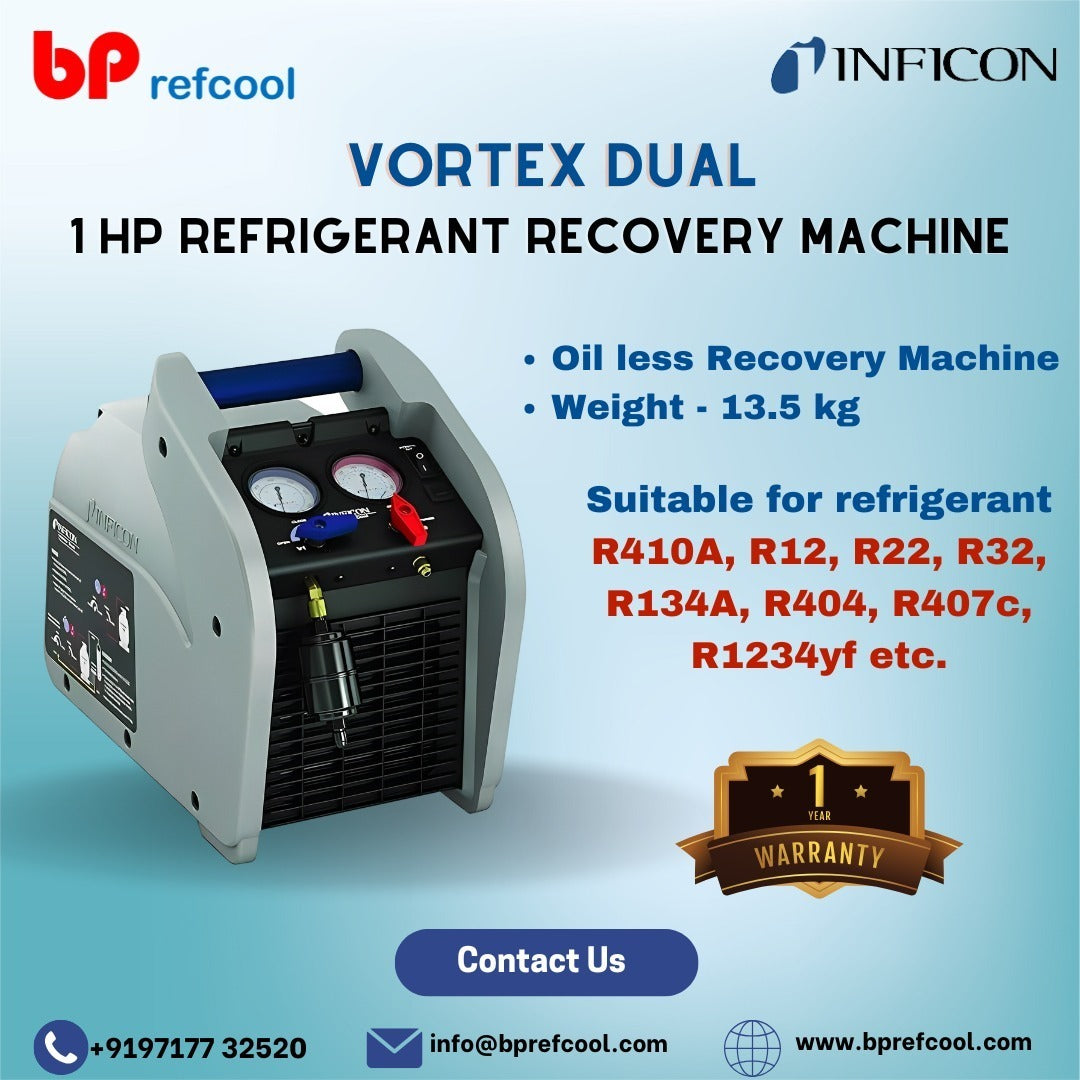 INFICON Vortex Dual Refrigerant Recovery Machine – Fast & Reliable