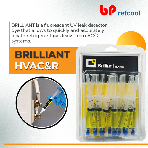 Brilliant UV Leak Detector Dye safe for all refrigerants and lubricants